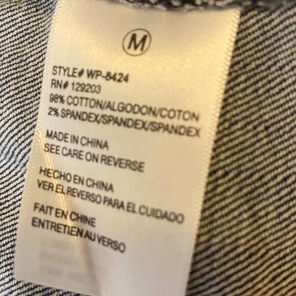 RTB Real Tough Babe Embroidered Denim Vest MEDIUM Embellished Bitchism - Picture 4 of 10